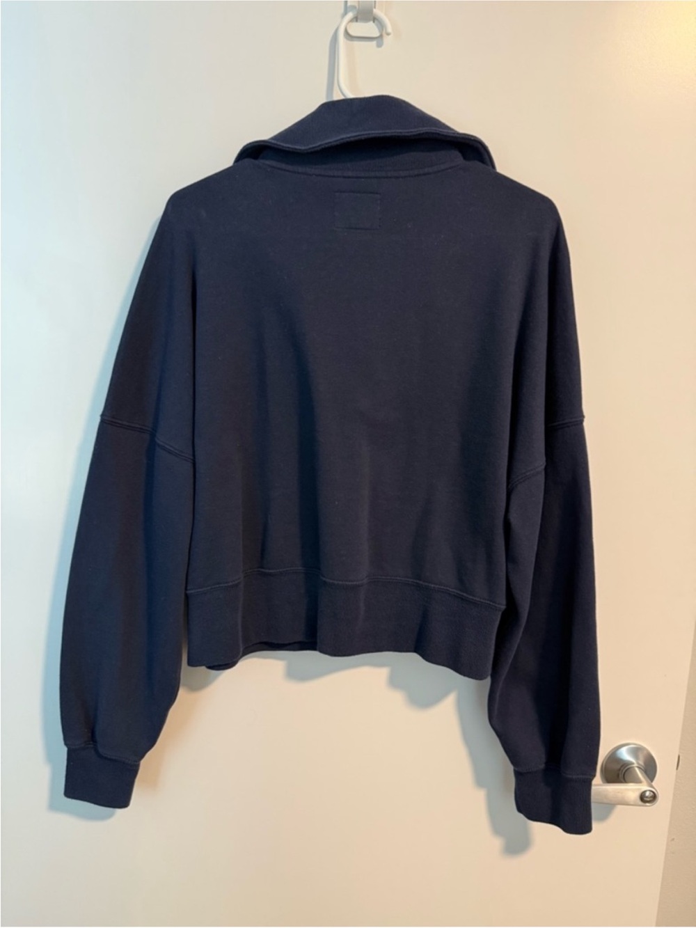 Abercrombie & Fitch Navy Sailor-Collar Pullover with Cream Trim - Picture 4 of 5